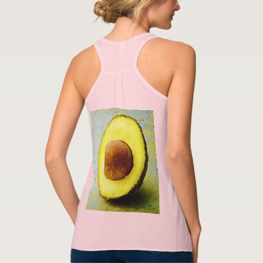 "Half Avocado" Niedliches Foto. Jetzt kaufen Tank Top (Rückseite)