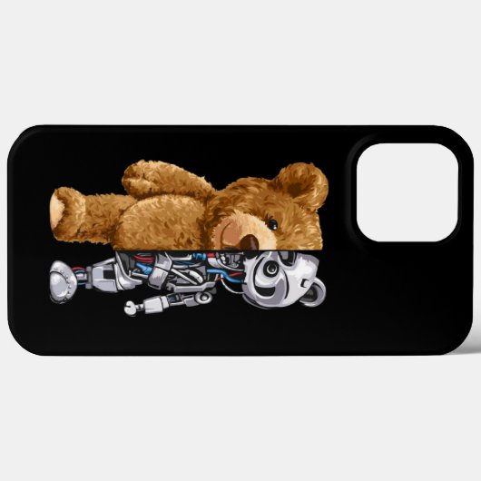 Half Bear Half Robot Case-Mate iPhone Hülle (Rückseite (Horizontal))