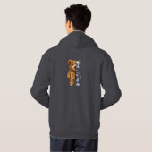 Half Bear Half Robot Hoodie (Schwarz voll)