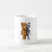 Half Bear Half Robot Kaffeetasse (Mittel)