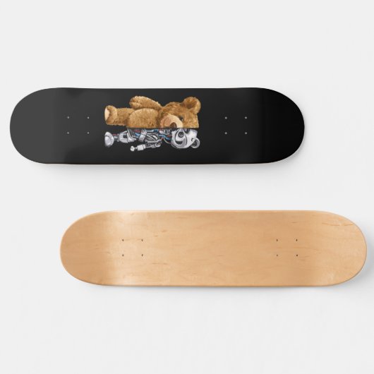 Half Bear Half Robot Skateboard (Horizontal)