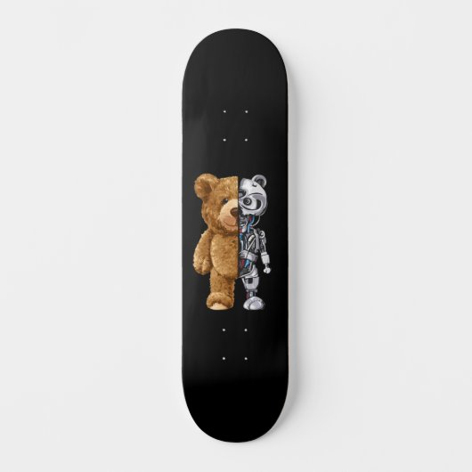 Half Bear Half Robot Skateboard (Vorderseite)