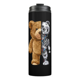 Half Bear Half Robot Thermosbecher
