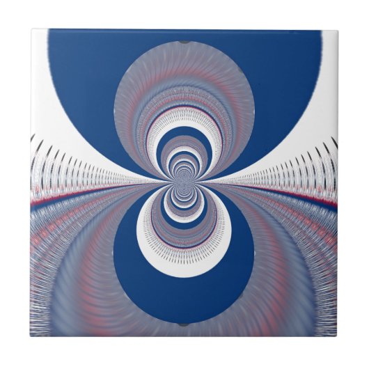 Half Blau Fliese (Vorderseite)