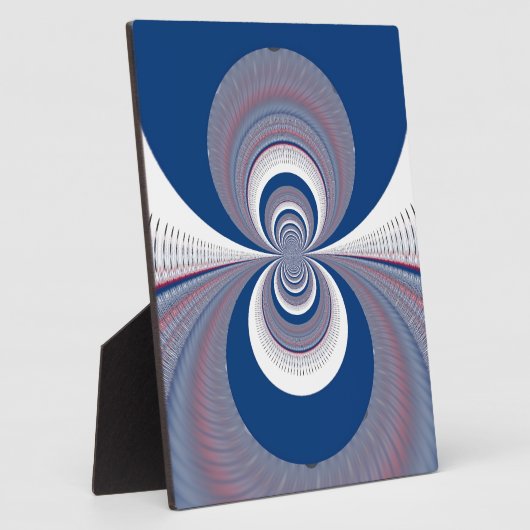 Half Blau Fotoplatte (Seite)