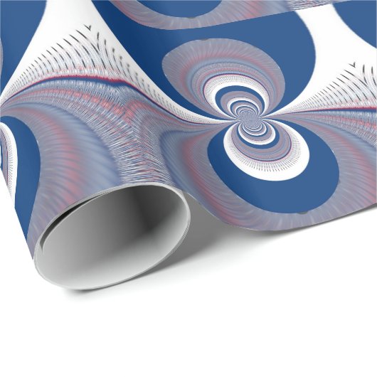 Half Blau Geschenkpapier (Rolleneckpunkt)