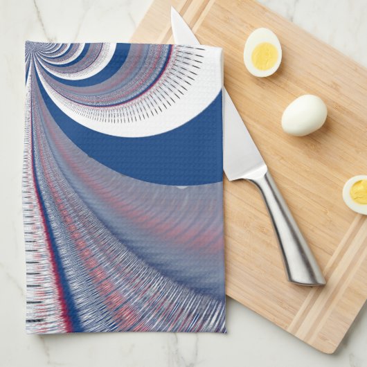 Half Blau Geschirrtuch (Viertel Falte)