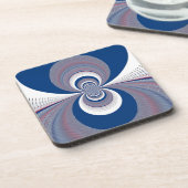 Half Blau Getränkeuntersetzer (Linke Seite)