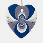 Half Blau Keramik Ornament (Rechts)