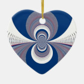 Half Blau Keramik Ornament (Vorne)