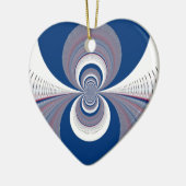 Half Blau Keramik Ornament (Links)