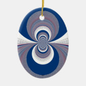 Half Blau Keramik Ornament (Vorne)