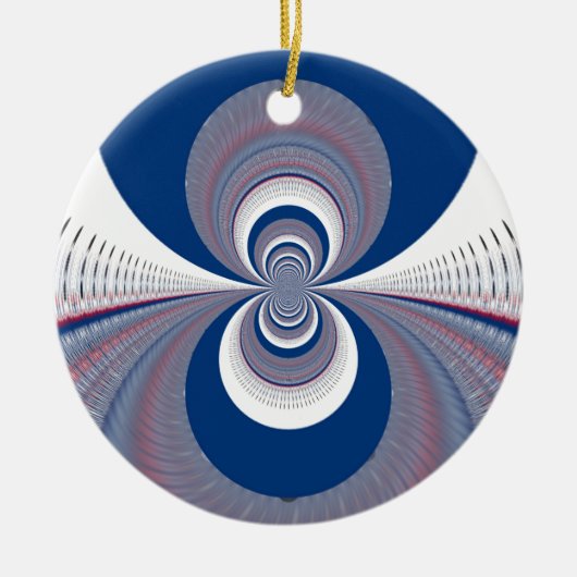 Half Blau Keramikornament (Vorne)