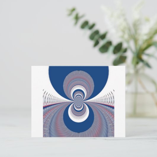 Half Blau Postkarte (Stehend Vorderseite)