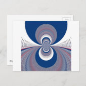 Half Blau Postkarte (Vorne/Hinten)