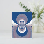 Half Blau Postkarte (Stehend Vorderseite)