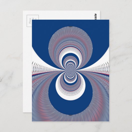 Half Blau Postkarte (Vorne/Hinten)