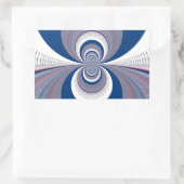 Half Blau Rechteckiger Aufkleber (Tasche)