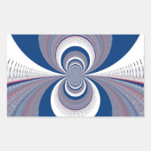 Half Blau Rechteckiger Aufkleber (Vorderseite)