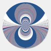 Half Blau Runder Aufkleber (Vorderseite)