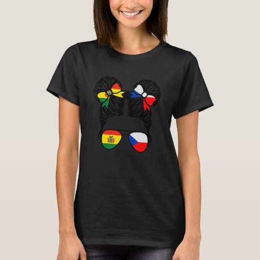 Half Bolivian Half Czech Girl Bolivia Kids T-Shirt (Vorderseite)