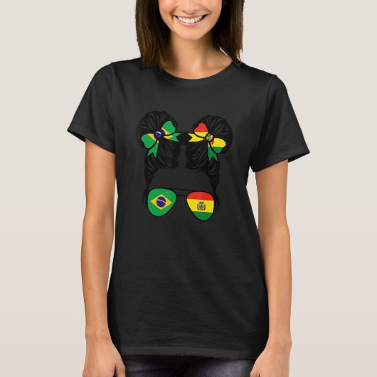 Half Brazilian Half Bolivian Girl Brazil Kids T-Shirt (Vorderseite)