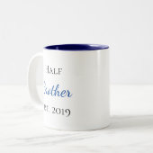 Half Brother Personalisiert Zweifarbige Tasse (Vorderseite Links)