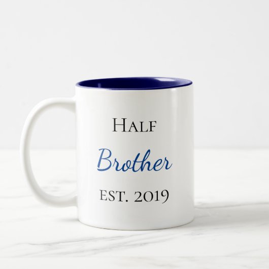 Half Brother Personalisiert Zweifarbige Tasse (Links)