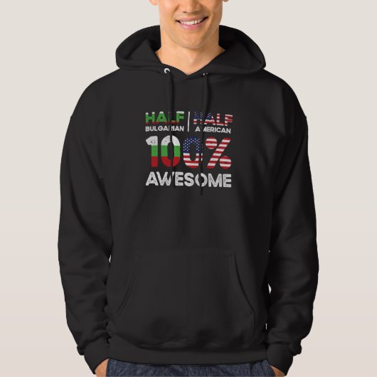 Half Bulgarian Bulgaria American USA Citizenship Hoodie (Vorderseite)