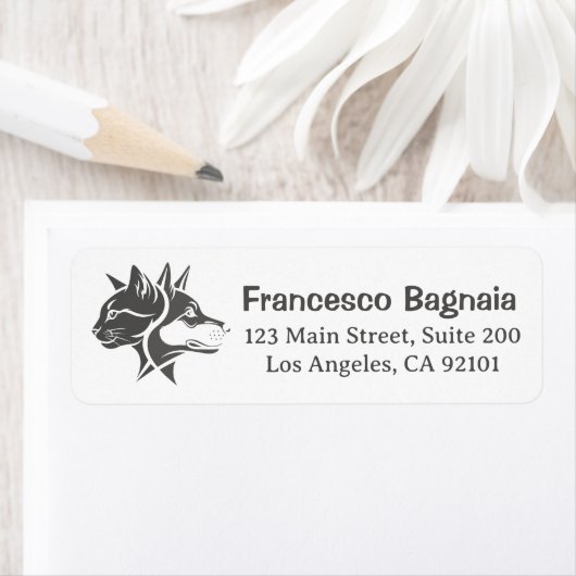 Half Cat and Half Dog with Personalized Name (Insitu)