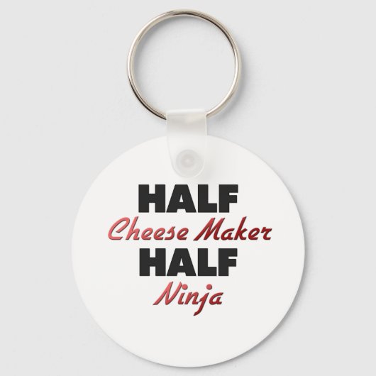 Half Cheese Maker Half Ninja Schlüsselanhänger (Vorderseite)