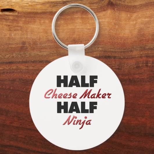 Half Cheese Maker Half Ninja Schlüsselanhänger (Vorderseite)