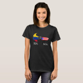 Half Colombian Half Puerto Rican Flag Map Love Col T-Shirt (Vorne ganz)
