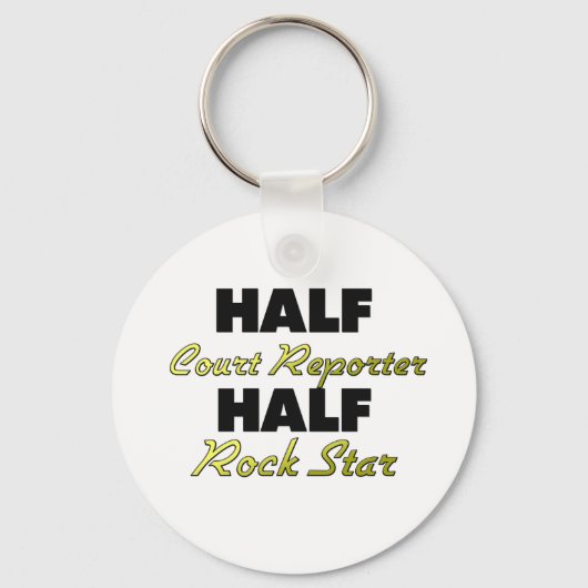 Half Court Reporter Half Rock Star Schlüsselanhänger (Vorderseite)