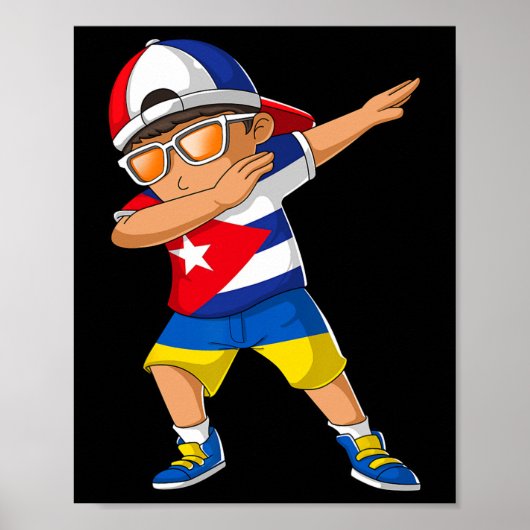 Half Cubyn Half Ukrainian Boy Kid Cuby Ukraine Fla Poster (Vorne)