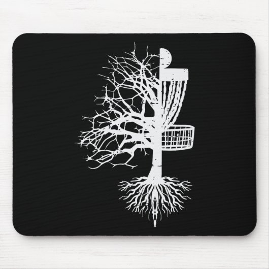 Half Disc Golf Sket Tree Funny Frisbee Frolf Men W Mousepad (Vorne)