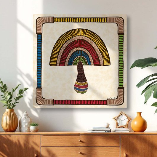 Half Dome Abstract Mushroom Leinwanddruck