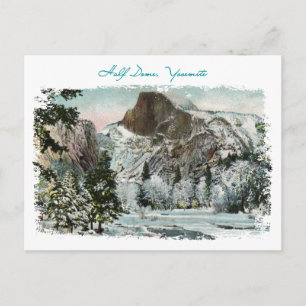 Half Dome bemalte Vintage-Postkarte Postkarte