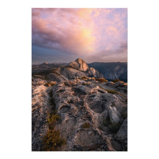 Half Dome in der Dämmerung Fotodruck (Vorne)