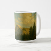 Half Dome und Bäume vom Yosemite Valley  Kaffeetasse (VorderseiteRechts)
