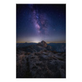 Half Dome under Milky Way Fotodruck (Vorne)