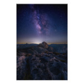Half Dome under Milky Way Fotodruck (Vorne)