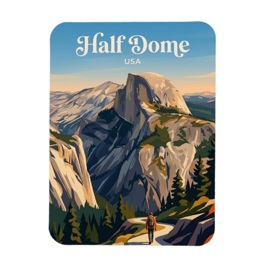 Half Dome Yosemite USA Magnet (Vertikal)