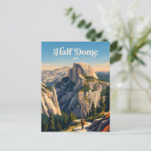 Half Dome Yosemite USA Postkarte (Stehend Vorderseite)