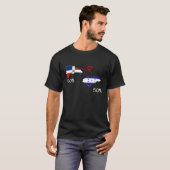 Half dominikanische Half Honduran Flag Map Liebe H T-Shirt (Vorne ganz)