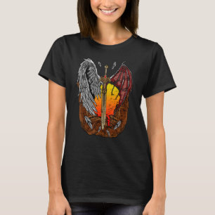 Half Engel Half Teufel Gut und Böse gefallen Engel T-Shirt