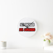 Half Engineer ... Half Superhero Runde Wanduhr (Zuhause)