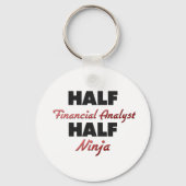 Half Financial Analyst Half Ninja Schlüsselanhänger (Vorderseite)