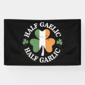 Half Gaelic Half Knolic Irish Italian St Patricks Banner (Horizontal)