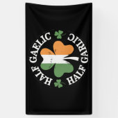 Half Gaelic Half Knolic Irish Italian St Patricks Banner (Vertikal)